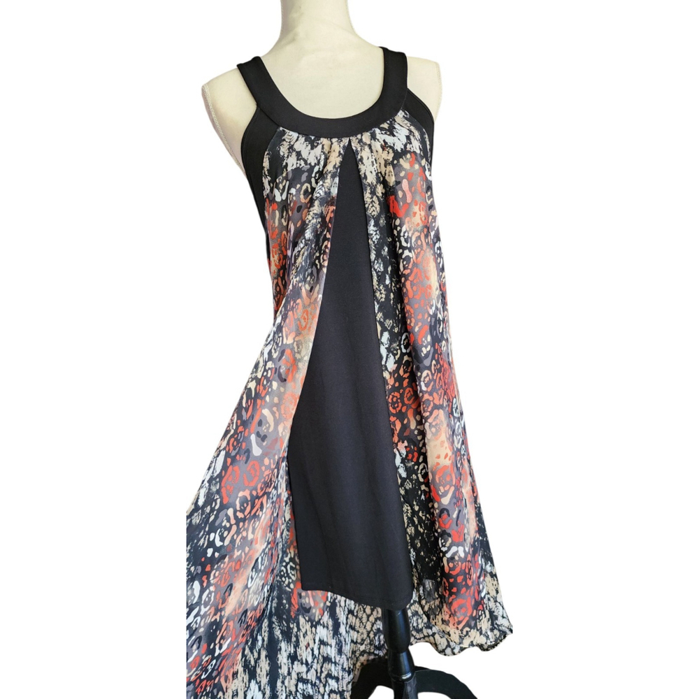 S.L. Fashions Hi-Low Sleeveless Cocktail Dress Women's S Black Red White